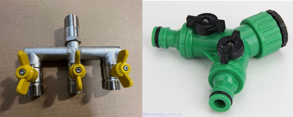 van chia 3 đường nước có khóa