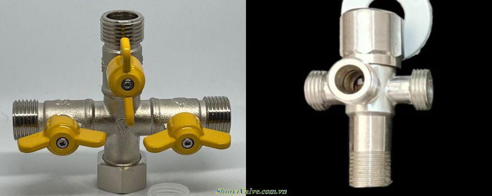 van chia 3 đường nước có khóa