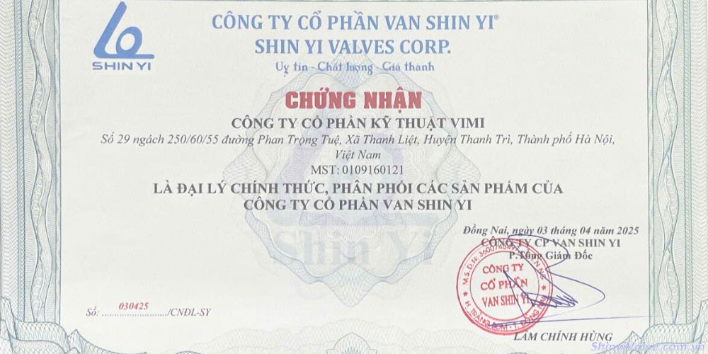 đại lý van shinyi