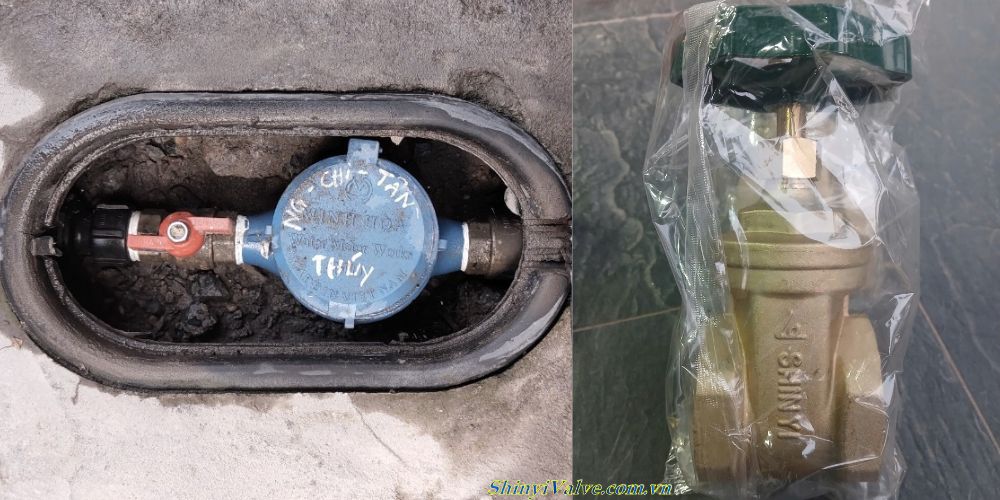 Khóa van đồng hồ nước