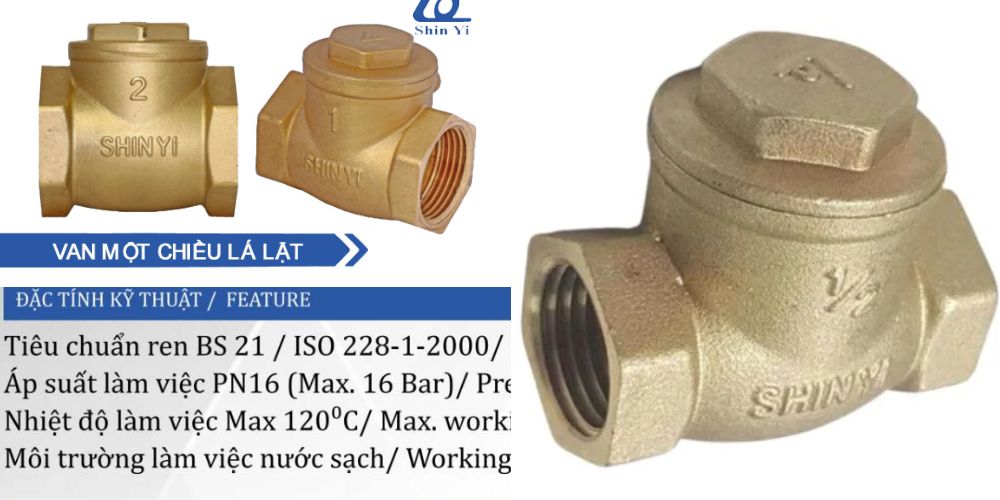 van 1 chiều đồng lá lật