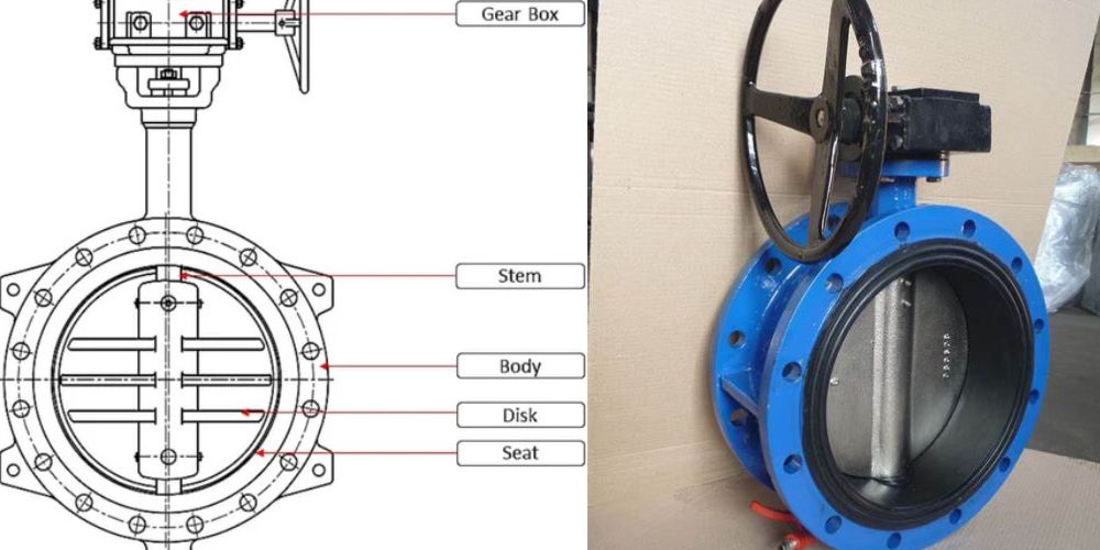 Van bướm mặt bích