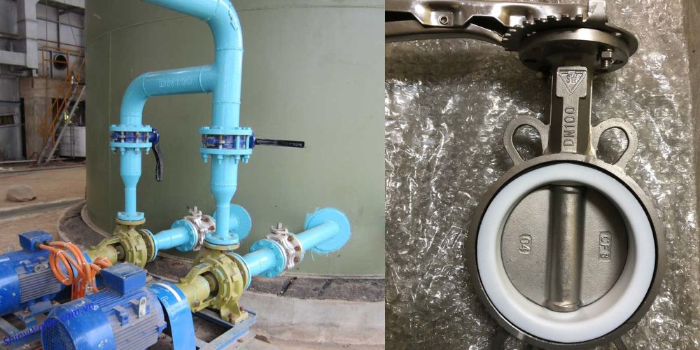 van bướm tay gạt dn100