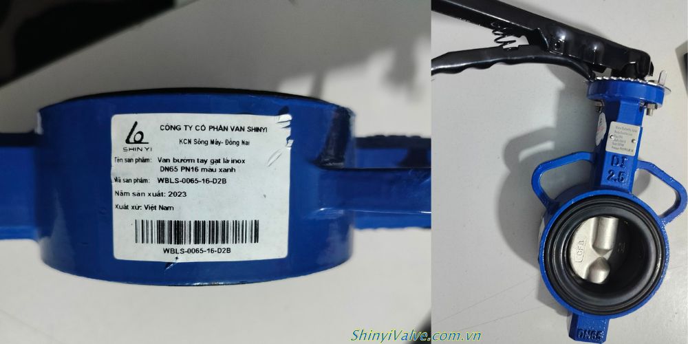 van bướm tay gạt dn65