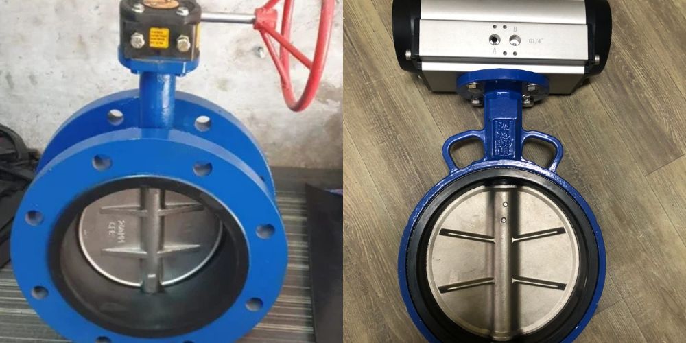 van bướm thân gang cánh inox