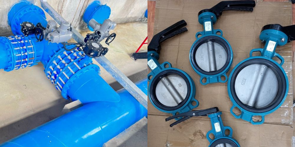 van bướm thân gang cánh inox