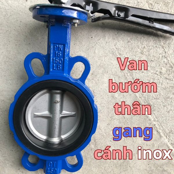van bướm thân gang cánh inox