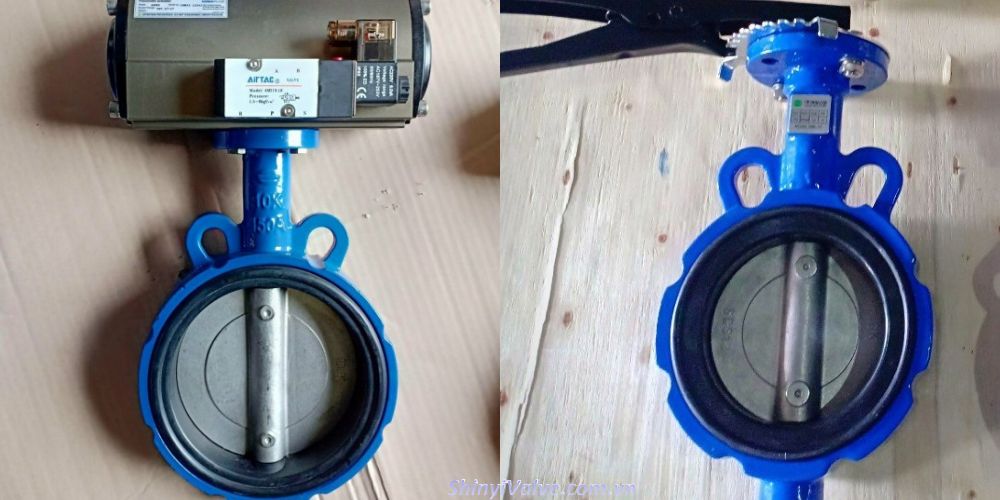 van bướm thân gang cánh inox