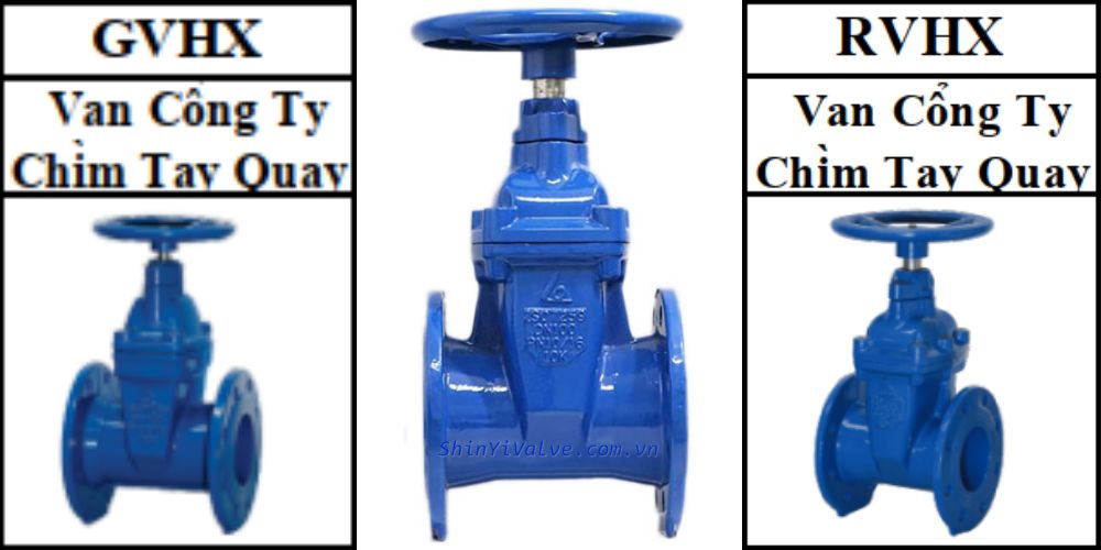 van cổng ty chìm tay quay shinyi