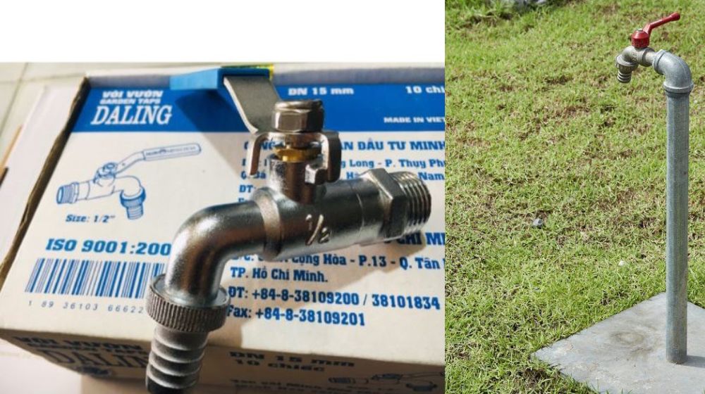 Kích thước và kết nối khóa vòi nước