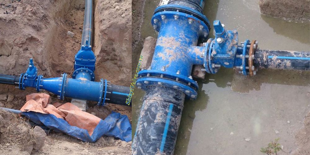 van cổng ty chìm nắp chụp Shinyi dưới lòng đất