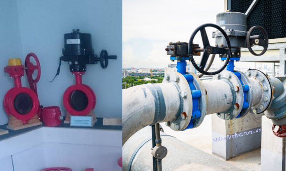 kiểu kết nối van bướm dn250