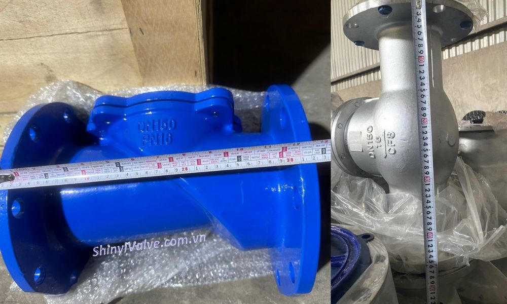 lắp van 1 chiều dn150 lá lật