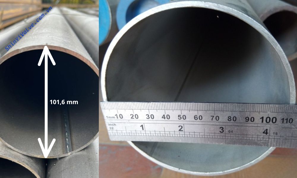 ống dn100 và ống kim loại