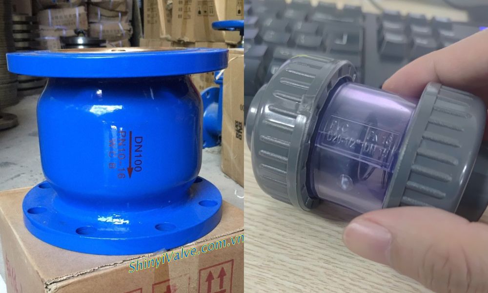 thông số thân van 1 chiều lò xo