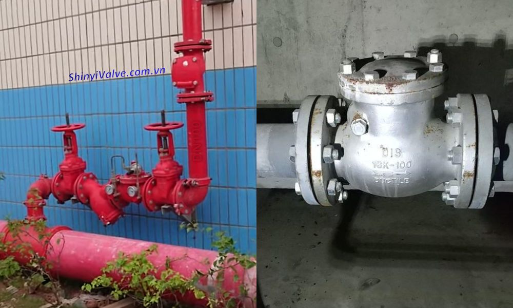 ứng dụng van 1 chiều lá lật dn100