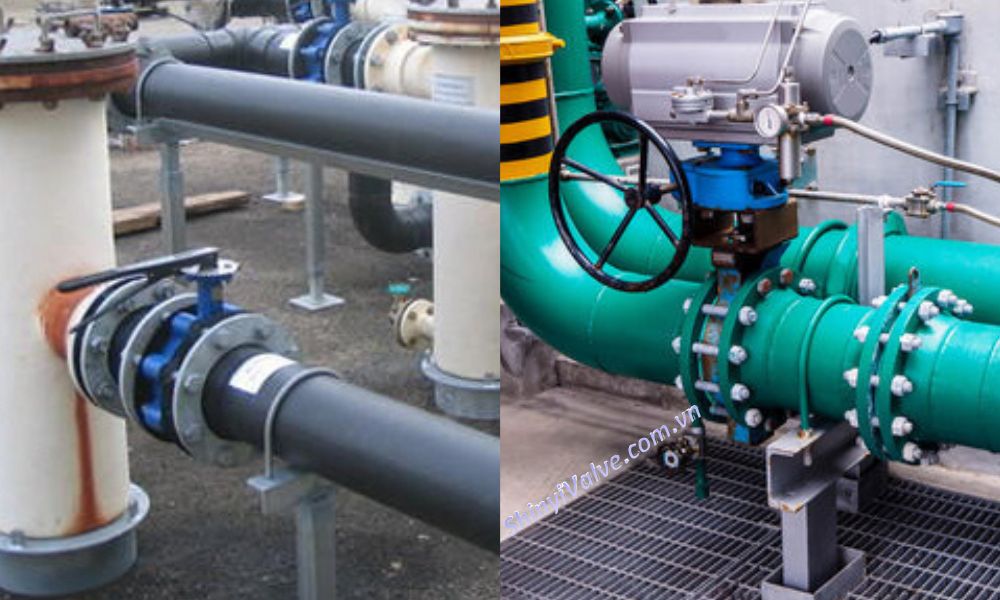 ứng dụng van bướm dn250