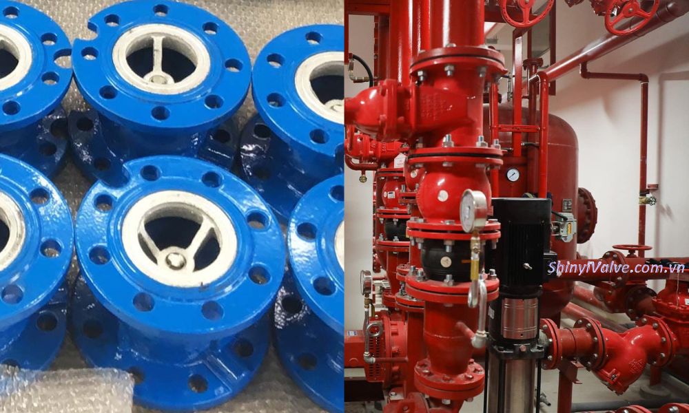 van 1 chiều dn200 lò xo