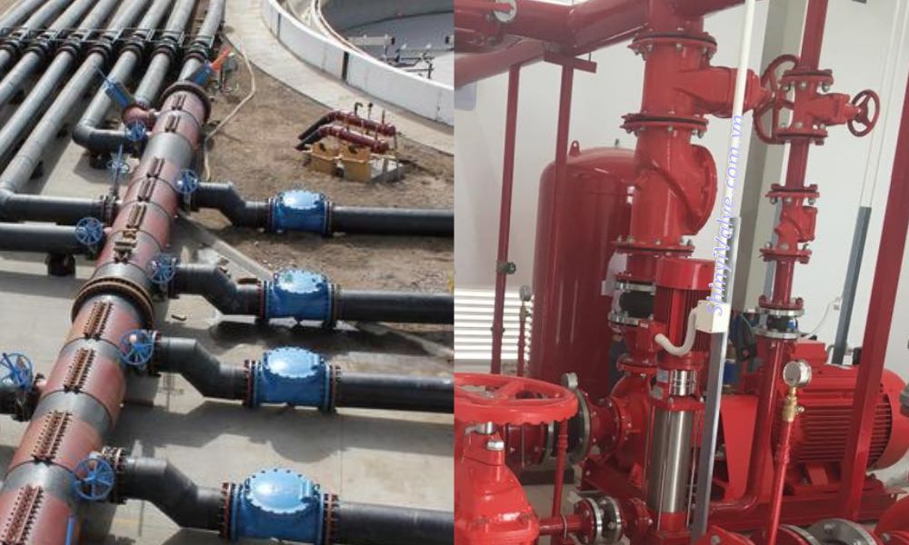 van 1 chiều dn200 ống chính nhánh