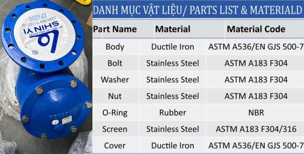 cấu tạo của shinyi ystx dn200