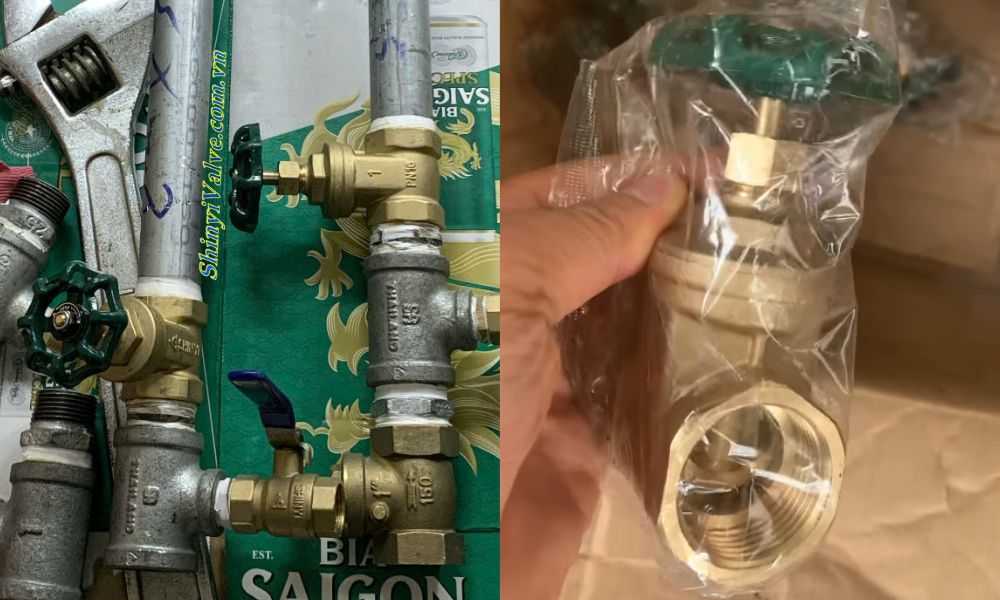 kiểu kết nối van cửa đồng shinyi RVHT DN25