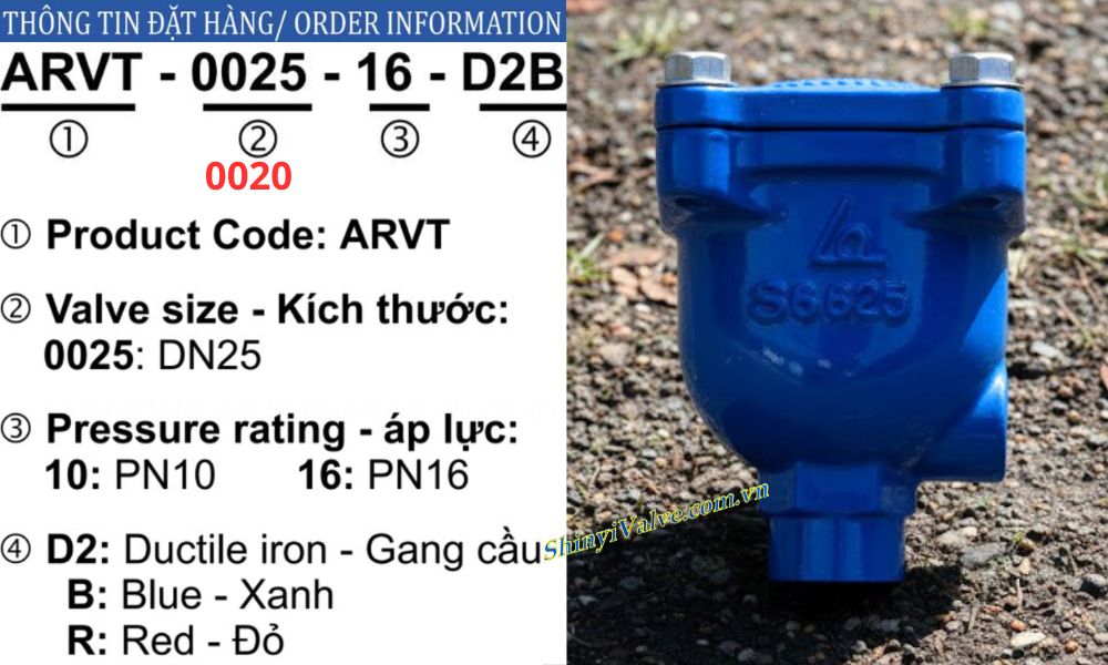 ký hiệu van shinyi arvt dn20