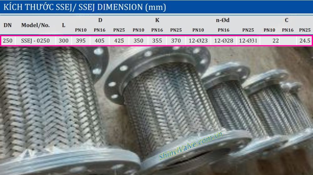 chi tiết về kích thước của shinyi ssej dn250