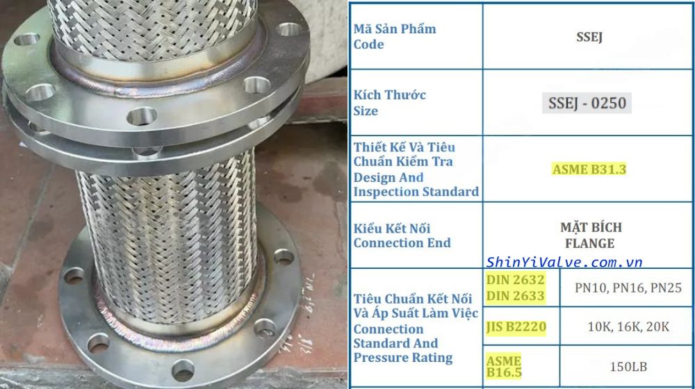 tiêu chuẩn sản xuất shinyi ssej dn250