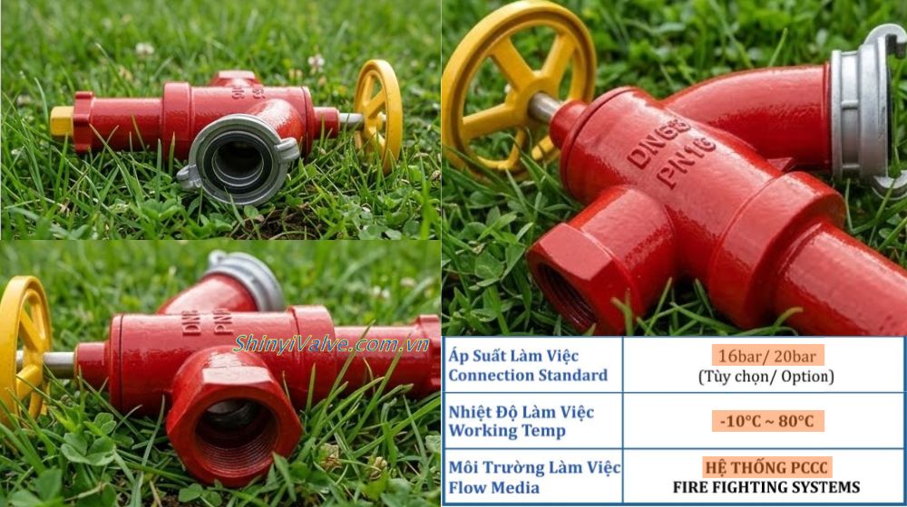 áp suất và nhiệt độ làm việc của van góc shinyi fhpa dn65