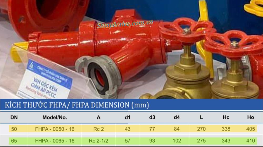kích cỡ van góc kèm giảm áp shinyi