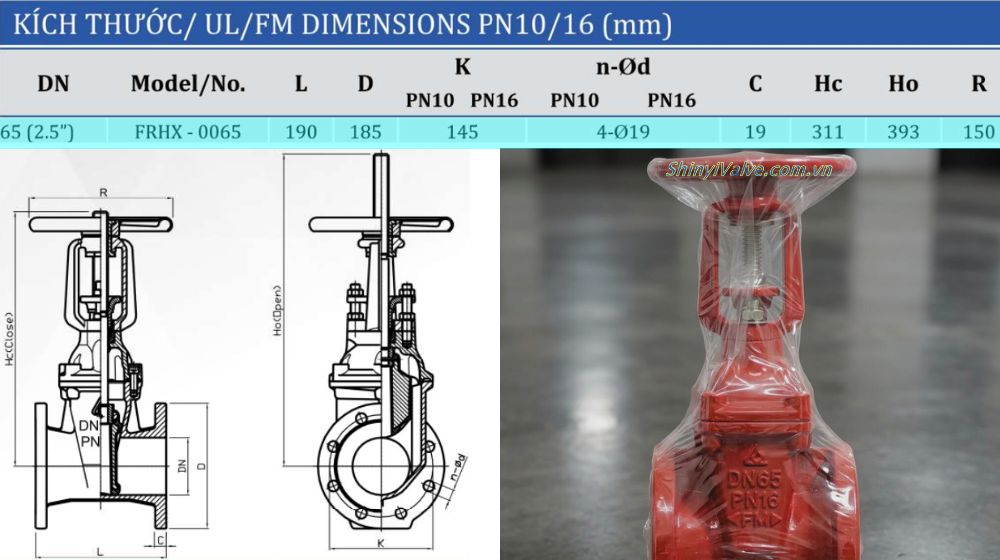 kích thước của shinyi frhx 0065 10 16