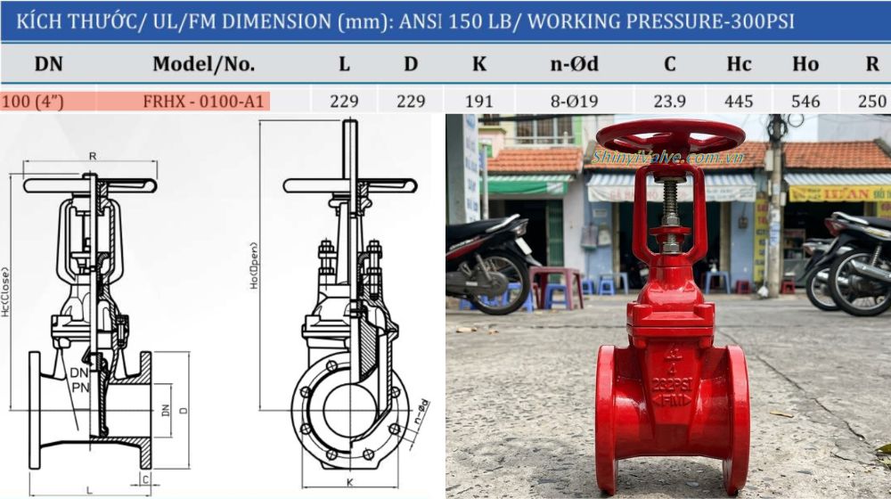 kích thước của shinyi frhx 0100 a1