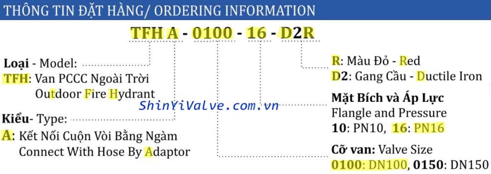 ký hiệu trụ shinyi TFHA DN100