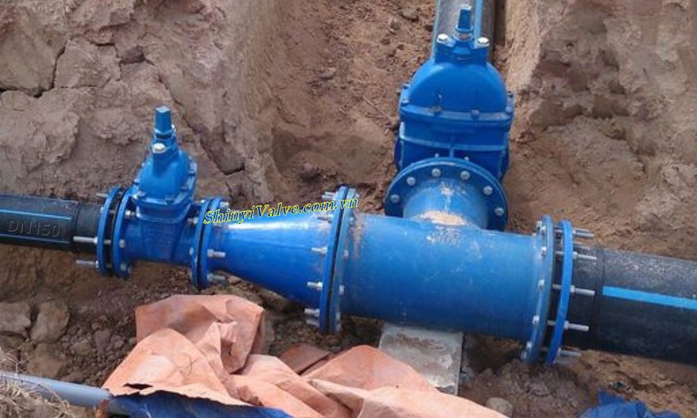 ứng dụng van cổng shinyi RVCX DN150