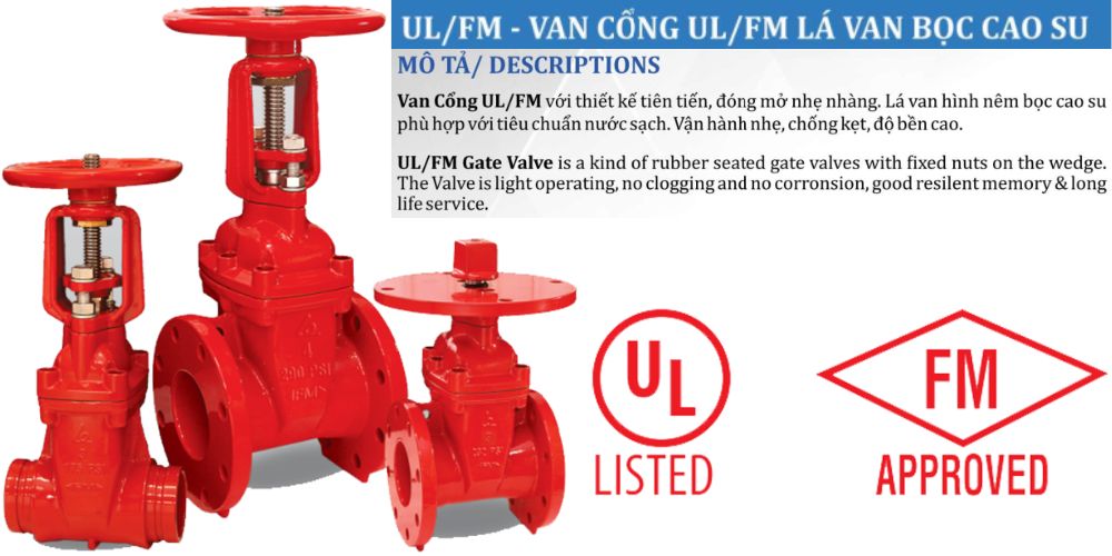 giới thiệu van cổng ty chìm ul fm shinyi