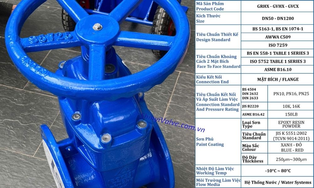 thông số kỹ thuật van shinyi GVHX DN300