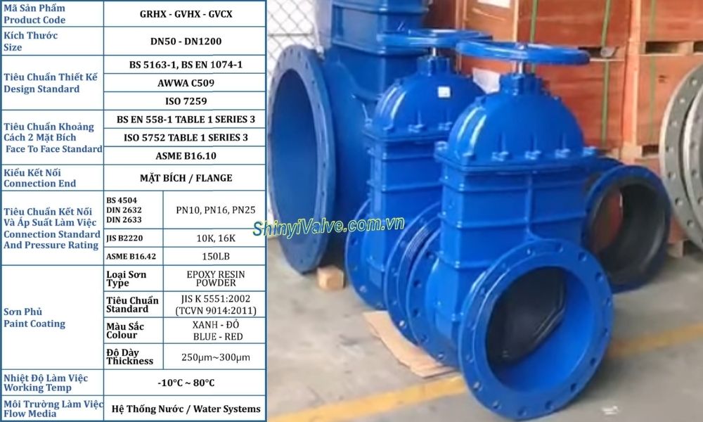 thông số kỹ thuật van shinyi GVHX DN400