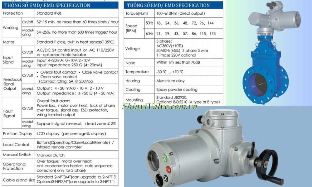 thông số cần kiểm tra khi chọn van emd dn500